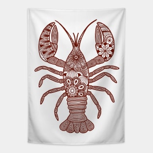 Lobster (brown and white vertical) Tapestry