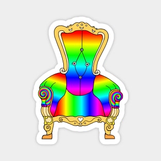 Colorful Rainbow Victorian Cheerful Chair Magnet