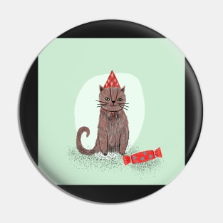 Christmas cat Pin