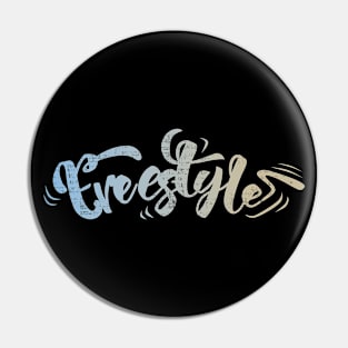 T24014 Freestyle letters graphic Pin