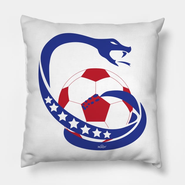 Rattler Soccer Logo Pillow by SEspider