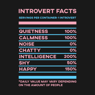 Introvert Facts Stats T-Shirt