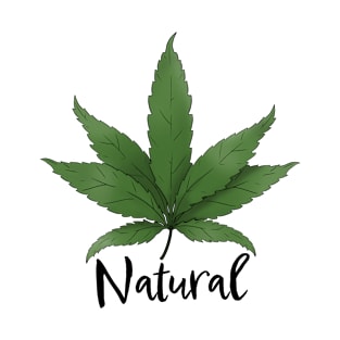 Natural Weed Leaf Design T-Shirt