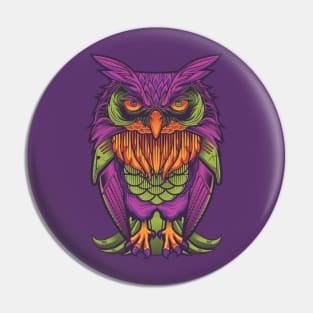 Cyborg Owl Pin