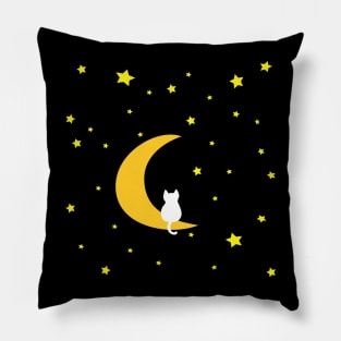 Crescent Moon And Star Flag Black Cat Mom Shirt Crescent Moon T-Shirt Pillow