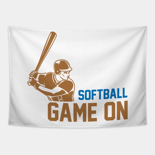 Softball Game On Tapestry by MonkeyBusiness