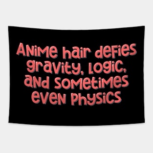 Funny Anime Hair Defies Gravity Tapestry