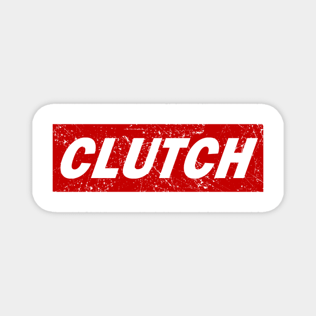 Clutch - distressed box logo Magnet by PaletteDesigns