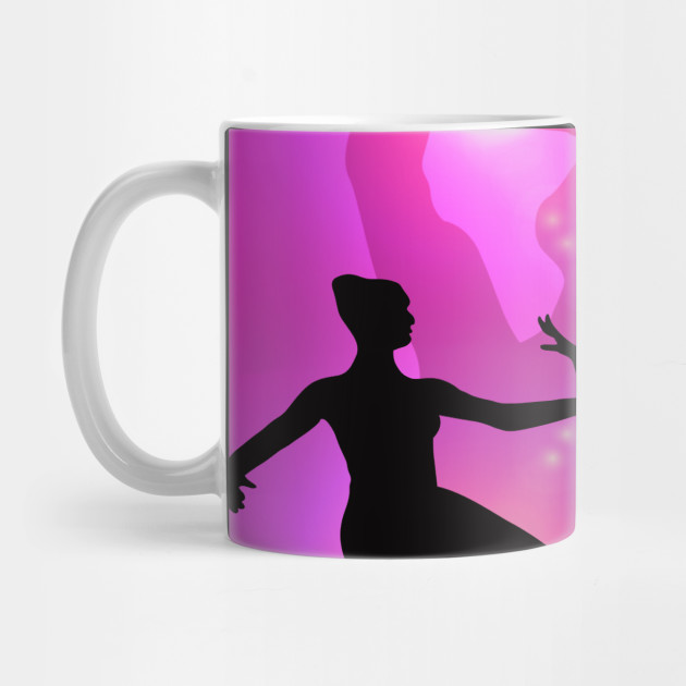 ballet dancers woman with pink background design ballet mug teepublic teepublic