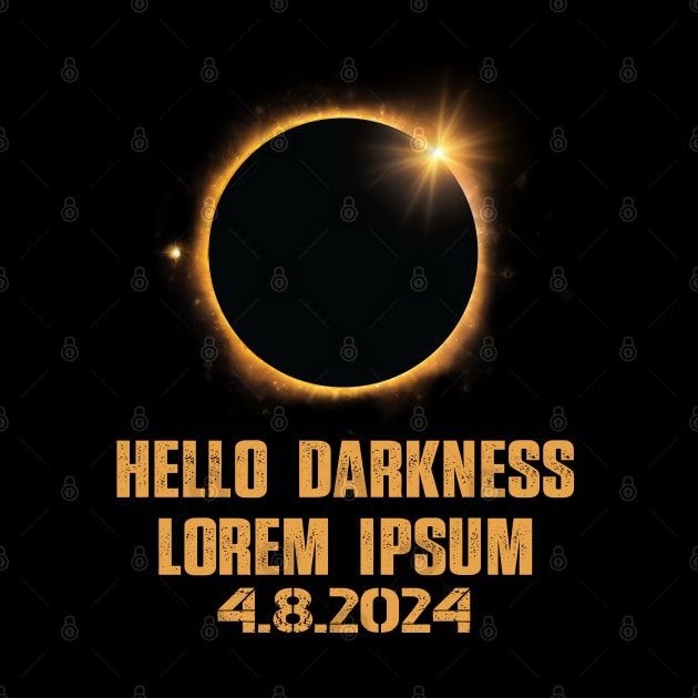 Hello Darkness My Old Friend funny Total Solar Eclipse 2024 by Uniqueify