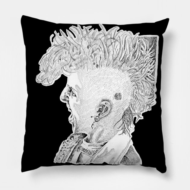 mohawk scream Pillow by VTMAKESMEHAPPY