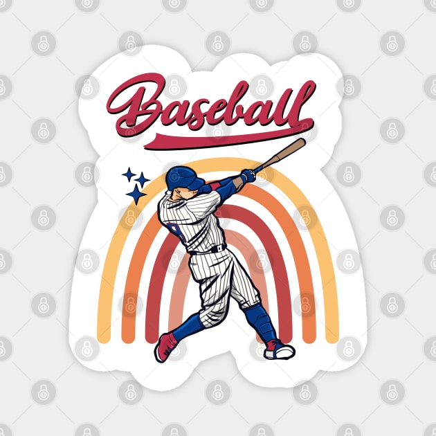 Take october retro baseball design Magnet by Syntax Wear