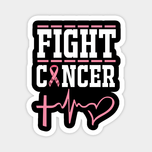 Fight Cancer T Shirt For Women Men Magnet by QueenTees