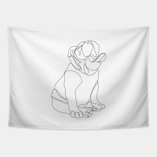 Yawning English Bulldog Tapestry