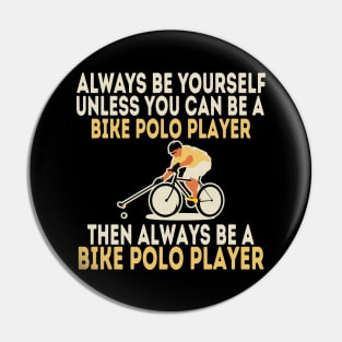 Bike Polo Player Pin