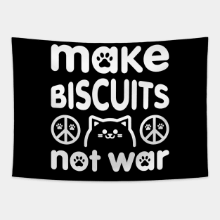 Make Biscuits Not War - Peace Signs Tapestry