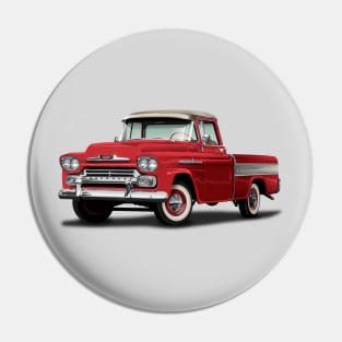 Cameo Red and Cream Pickup Truck Chevy Ford Pin