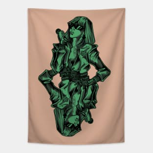 Queen Of Clubs Tapestry