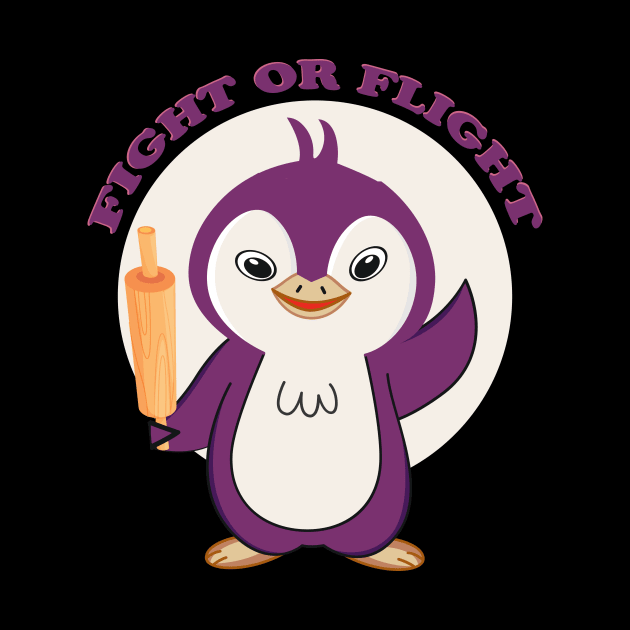 Fight or Flight Funny Penguin Pun Fight shirt Flight Meme by Selva_design14