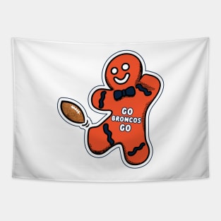 Denver Broncos Gingerbread Man Tapestry