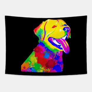 Labrador Dog Rainbow Painting Tapestry