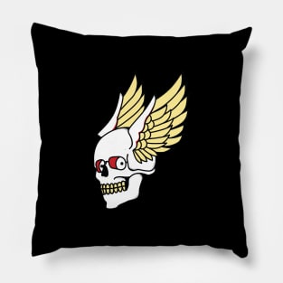 skull with wings Pillow