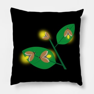 Fireflies Light At Midnight Pillow