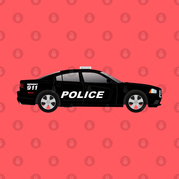 Black Police Car (Charger) by BassFishin