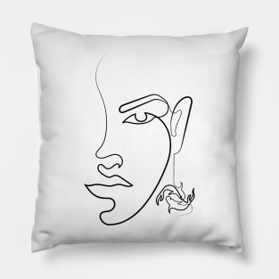 She's a Pisces | One Line Drawing | One Line Art | Minimal | Minimalist Pillow