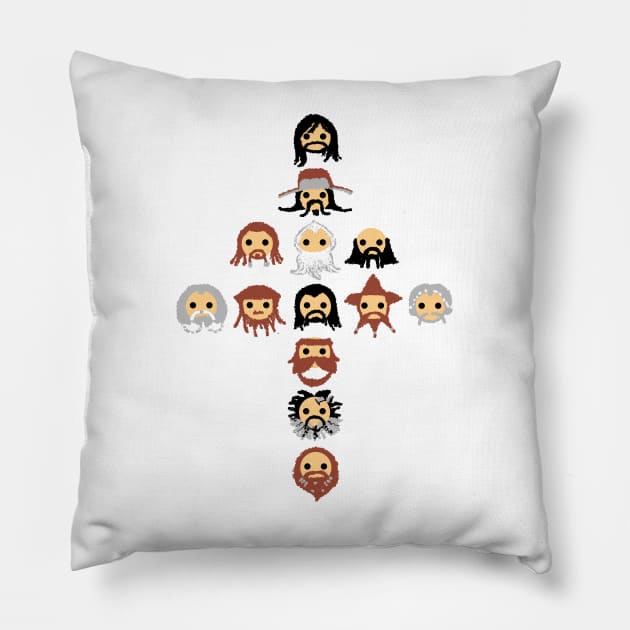 13 Dwarves Pillow by Liquid Feline