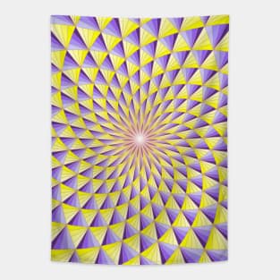 Mandala with 3D Optical illusion and Opposite colors Tapestry