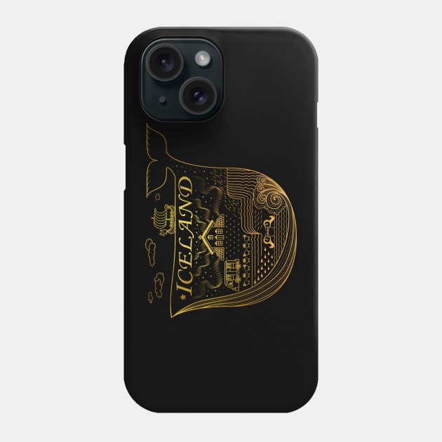 Golden Iceland Phone Case by EGGnTEDDY