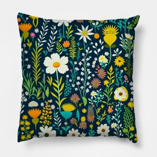 Wild Flowers Pattern Pillow