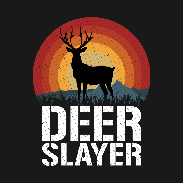 Vintage Sunset Deer Slayer Hunter by zeno27