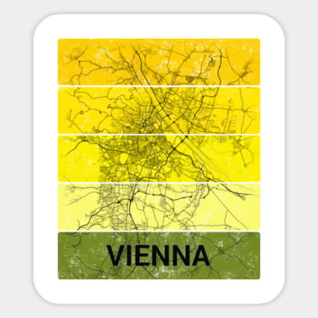 Vienna Austria Osterreich Wien City Map Vienna Sticker Teepublic