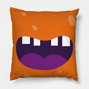 Orange monster mask Pillow