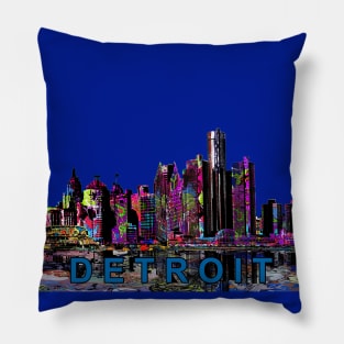 Detroit in graffiti Pillow