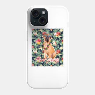 Bull Mastiff Summer Funky Hawaiian, Hawaii Style, Dog Personalized Hawaiian Phone Case