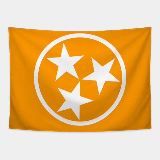 TN State Flag Orange/White Tapestry by ilrokery