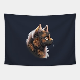 Torbie Tortoiseshell British Longhair Side Portrait Tapestry