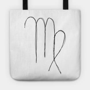 Dark and Gritty Virgo Zodiac Sign Tote