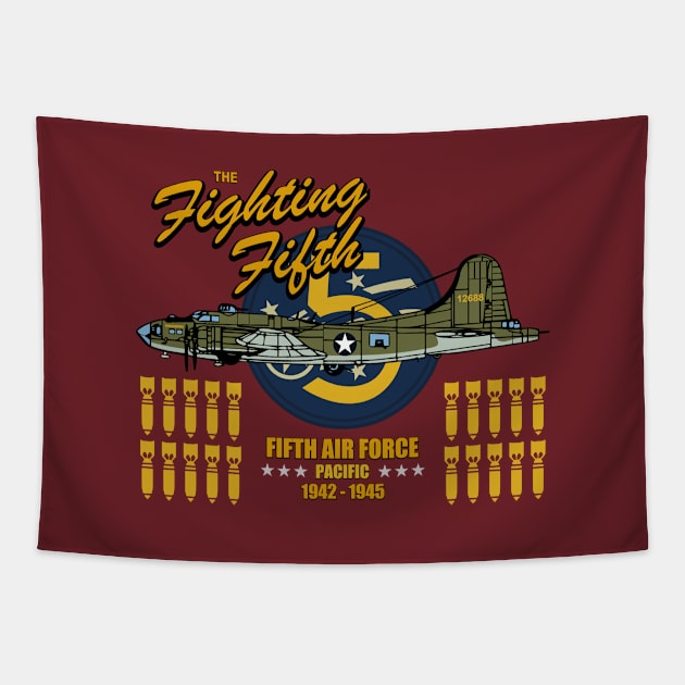 B-17 Flying Fortress 5th Air Force Tapestry by TCP