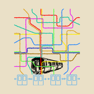 Colorful Subway Map T-Shirt