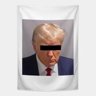 DONALD TRUMP MUGSHOT Censored Tapestry