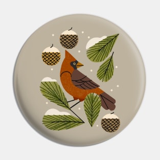 Winter Cardinal Pin