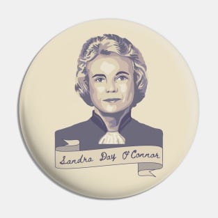 Sandra Day O'Connor Portrait and Quote Pin