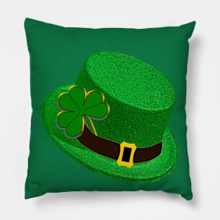 Hat with Shining Shamrock Pillow