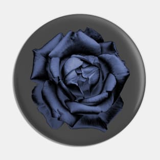 Blue Charcoal Rose Pin