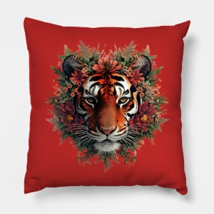 Floral Tiger Pillow