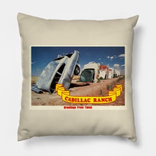 Cadillac Ranch Vintage Pillow